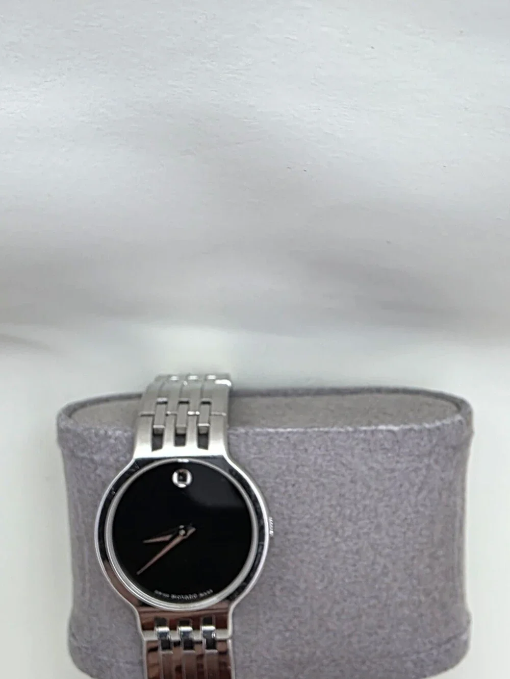 Movado Esperanza Silver-Men's/Ladies 28mm Stainless Steel Watch with Black Dial